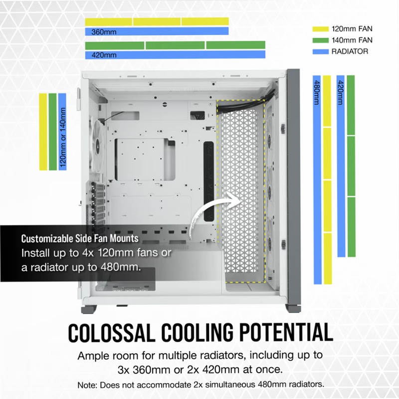 Case PC ATX Full-Tower iCUE 7000X RGB - Bianco