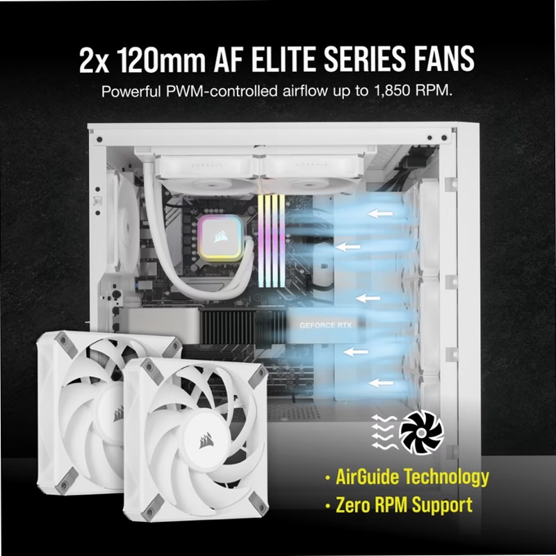 Dissipatore a liquido iCUE H100i RGB ELITE - Bianco