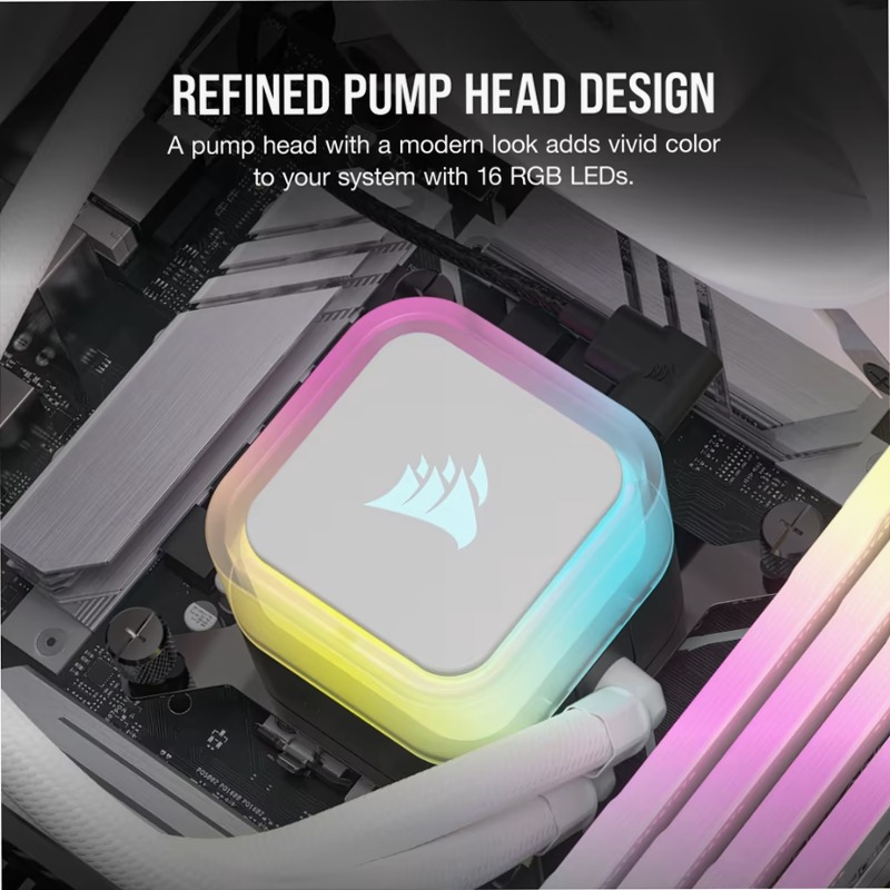 Dissipatore a liquido iCUE H100i RGB ELITE - Bianco