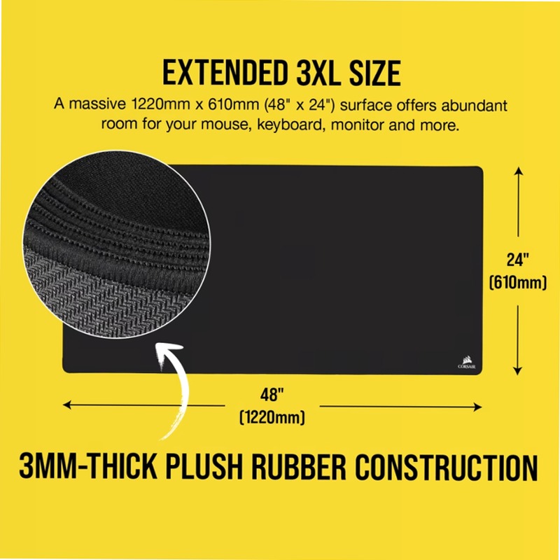 Mouse pad gaming MM500 Premium XXXL Tessuto