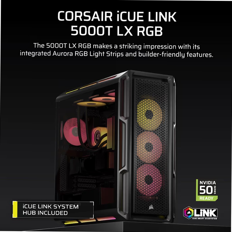 Case PC Mid-Tower iCUE LINK 5000T LX RGB 3