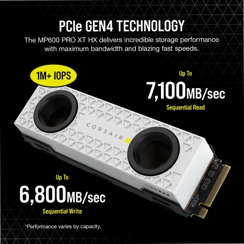 SSD MP600 PRO XT Hydro X Edition M.2 NVMe PCIe Gen4 x4 da 2 TB – Bianco