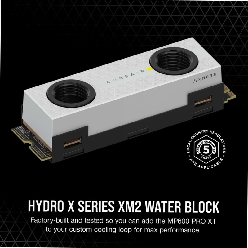 SSD MP600 PRO XT Hydro X Edition M.2 NVMe PCIe Gen4 x4 da 2 TB – Bianco
