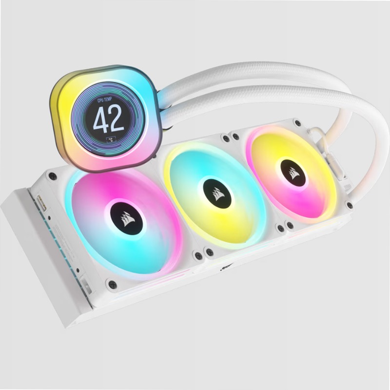 Dissipatore a Liquido iCUE H150i LCD - Bianco