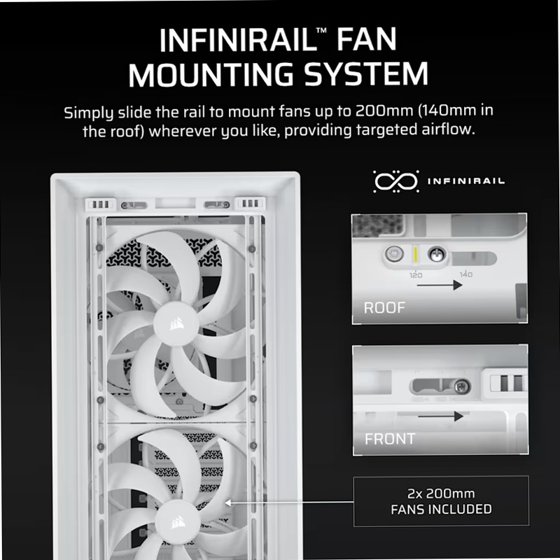 Case PC mid-tower modulare FRAME 5000D WOOD RS - Bianco/Rovere 2