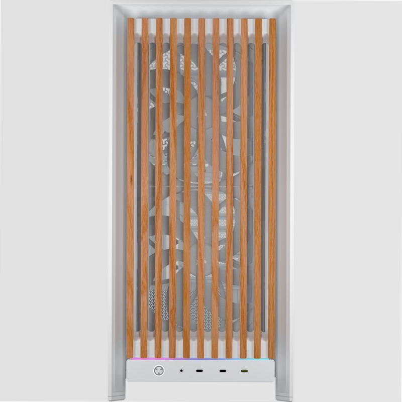 Case PC mid-tower modulare FRAME 5000D WOOD RS - Bianco/Rovere 2