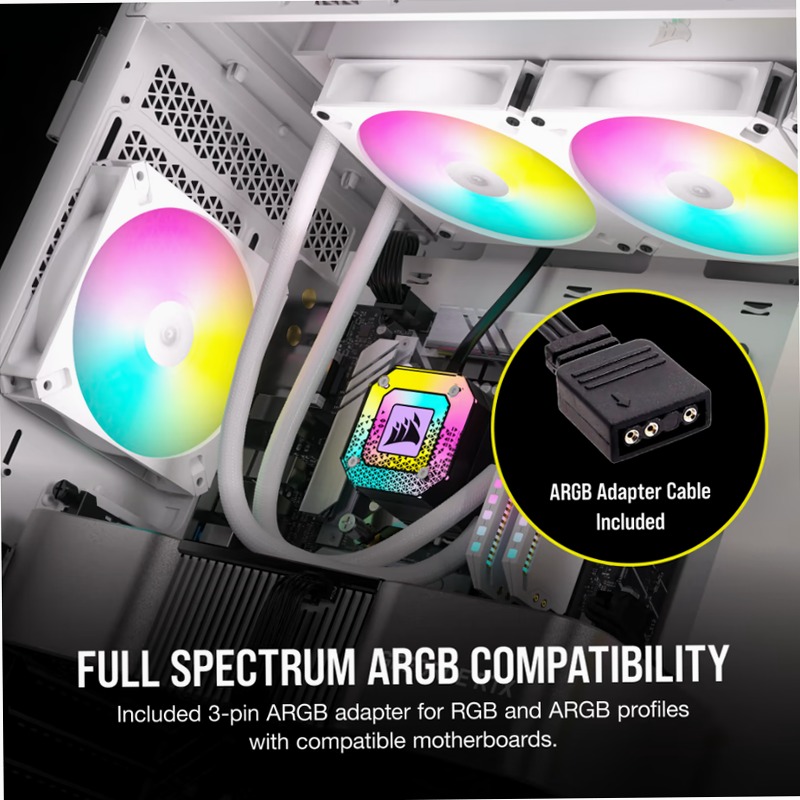 Ventola PWM iCUE AR120 Digital RGB da 120 mm - Bianco 120mm