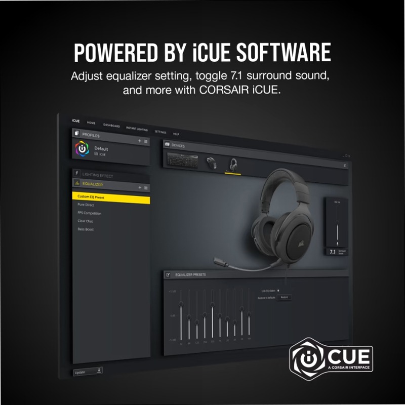 Cuffia Gaming HS60 PRO SURROUND - Carbon Nero