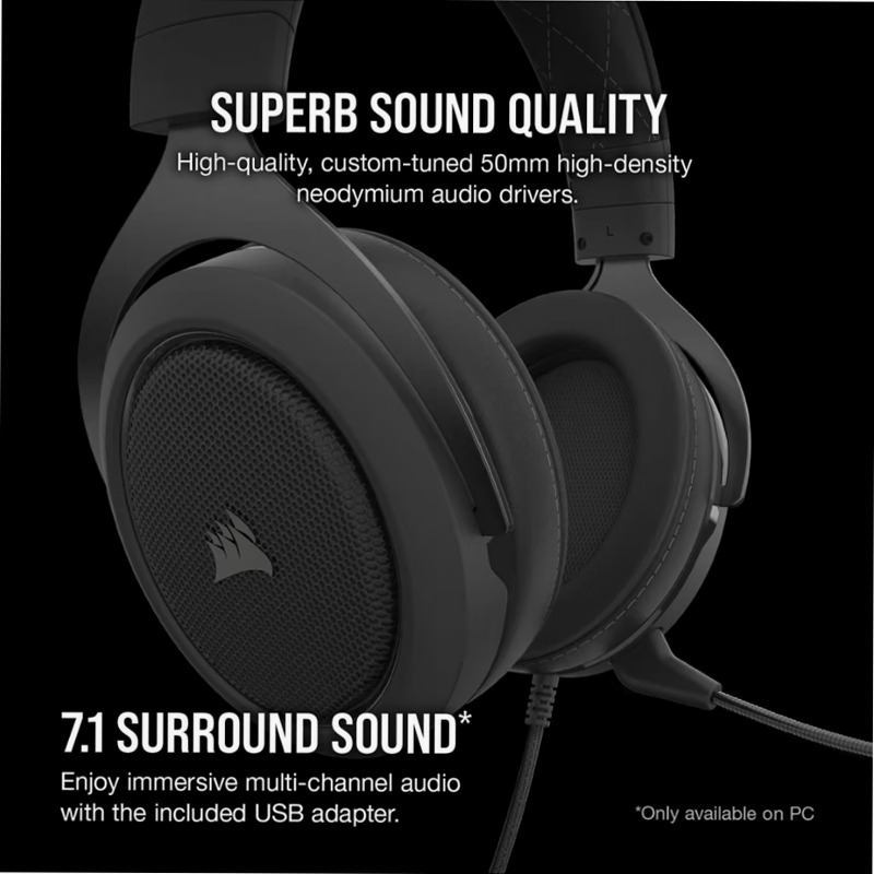 Cuffia Gaming HS60 PRO SURROUND - Carbon Nero