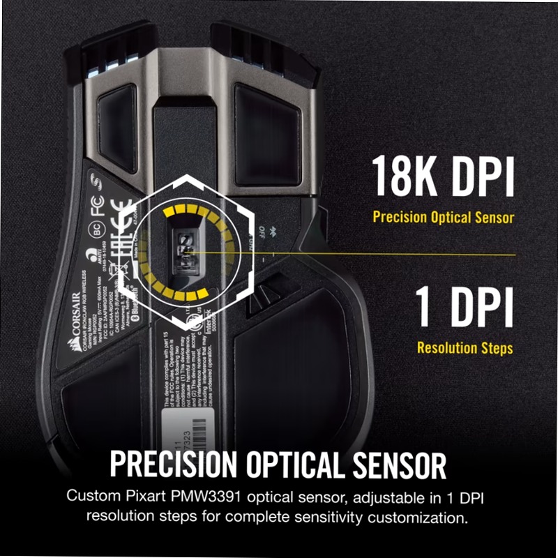 Mouse gaming IRONCLAW RGB WIRELESS
