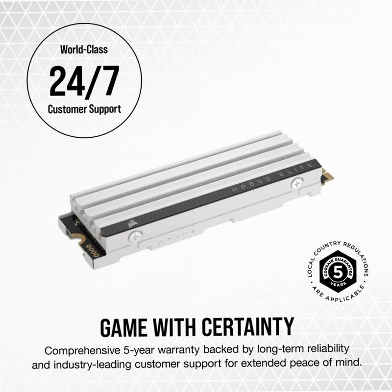 SSD M.2 NVMe 1.4 PCIe Gen4 x4 MP600 ELITE da 1 TB per PS5