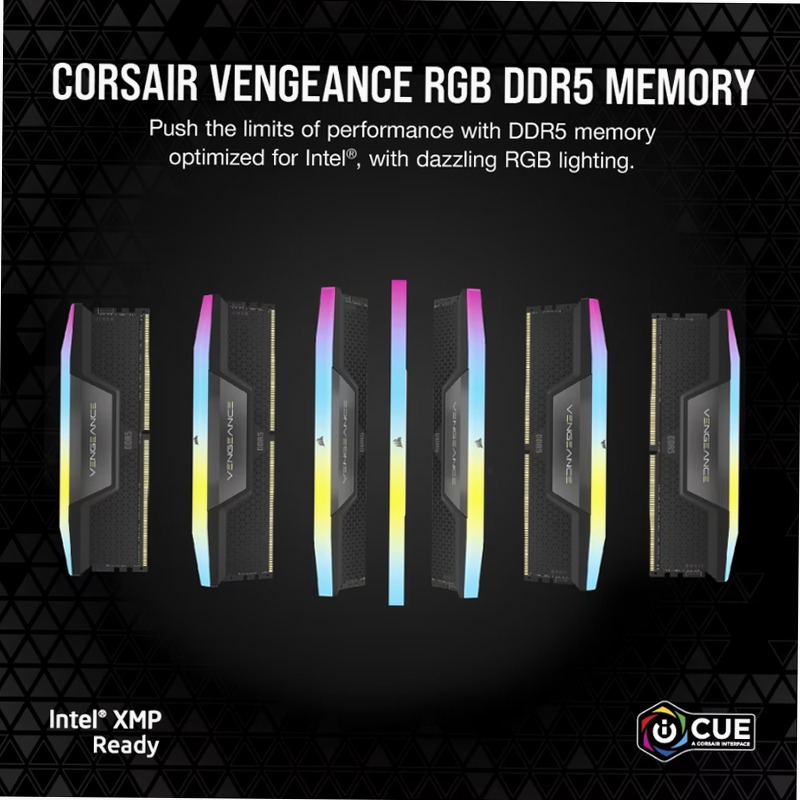 VENGEANCE® RGB 96GB (2x48GB) DDR5 DRAM 6600MT/s