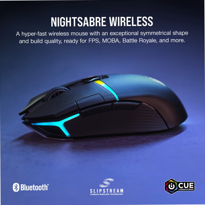 Mouse gaming NIGHTSABRE WIRELESS RGB