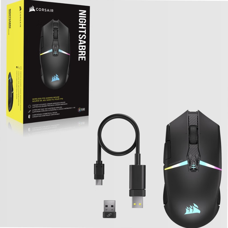 Mouse gaming NIGHTSABRE WIRELESS RGB
