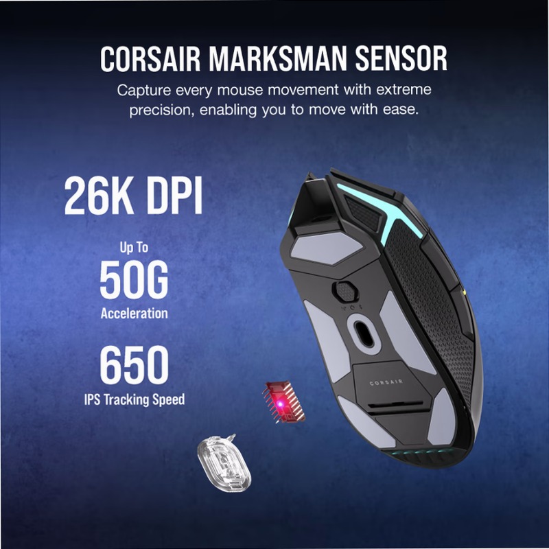 Mouse gaming NIGHTSABRE WIRELESS RGB