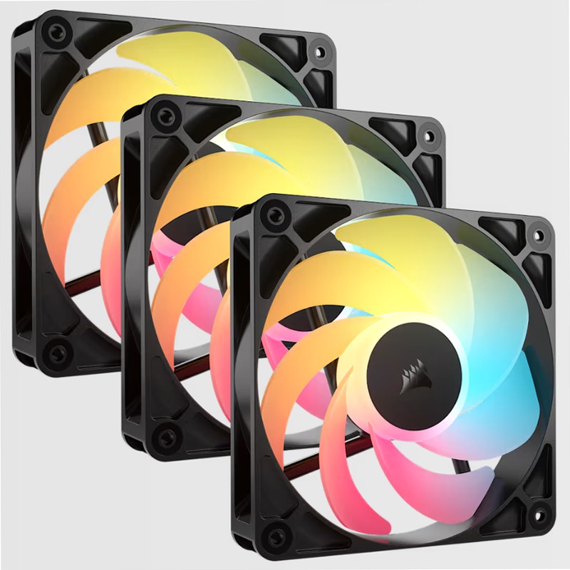 Confezione da tre ventole PWM RS120-R ARGB 4 pin PWM 120mm LED
