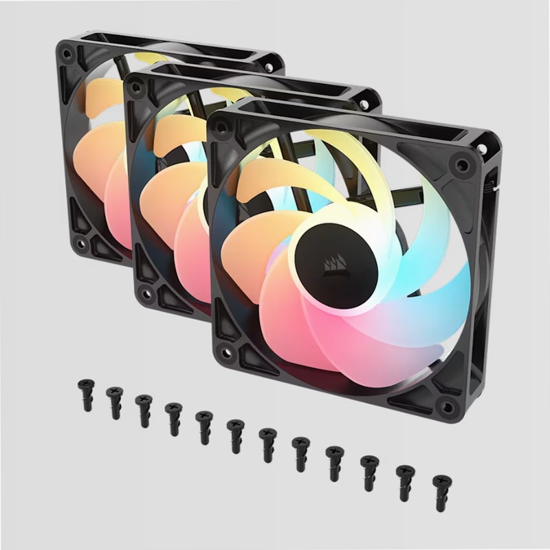 Confezione da tre ventole PWM RS120-R ARGB 4 pin PWM 120mm LED