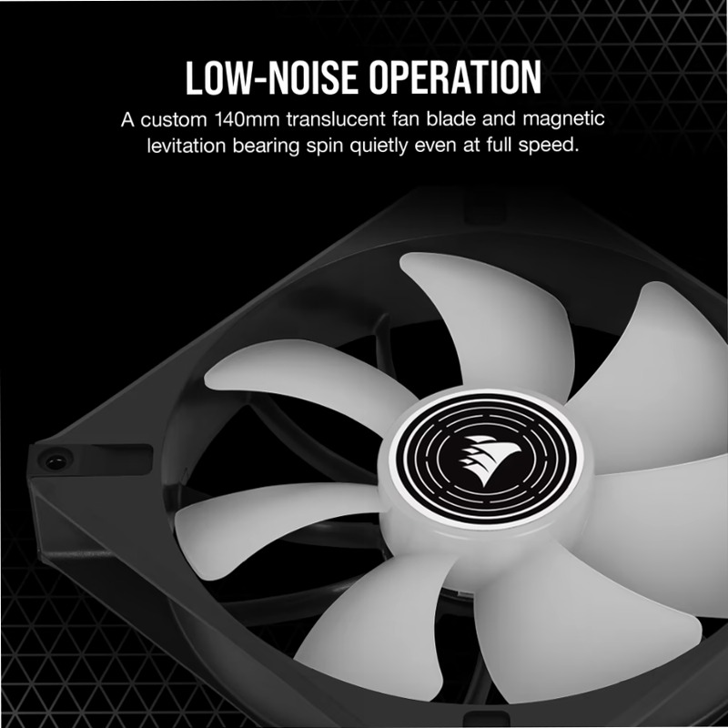 Ventola PWM a Levitazione Magnetica ML140 LED ELITE White Premium da 140mm