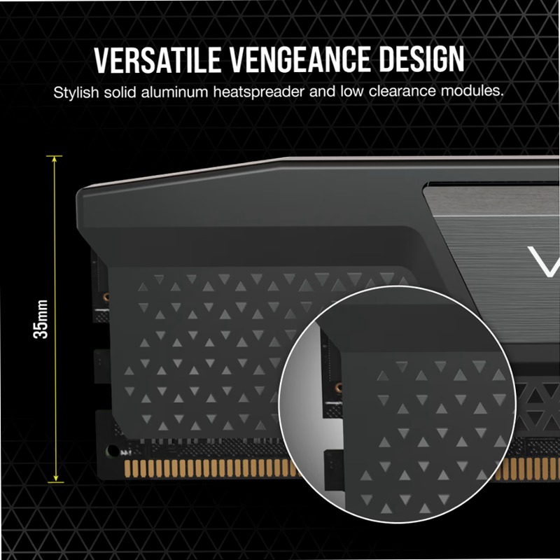 VENGEANCE® 32GB (2x16GB) DDR5 DRAM Up To 7000MT/S CL40 Memory - Black