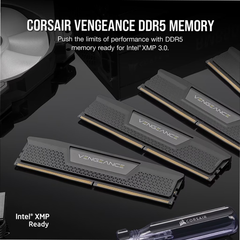 VENGEANCE® 32GB (2x16GB) DDR5 DRAM Up To 7000MT/S CL40 Memory - Black