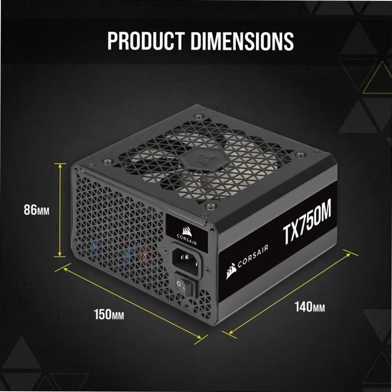 Alimentatore TX750M - Corpo di Corsair 80 Plus Gold ATX