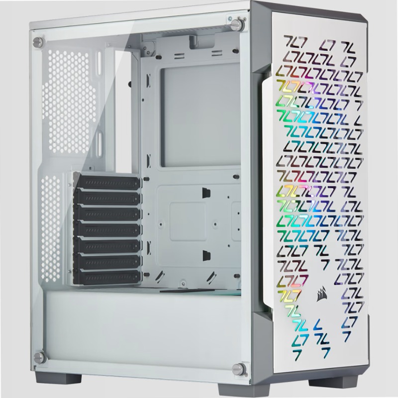 Smart case mid-tower iCUE 220T RGB Airflow con vetro temprato - White