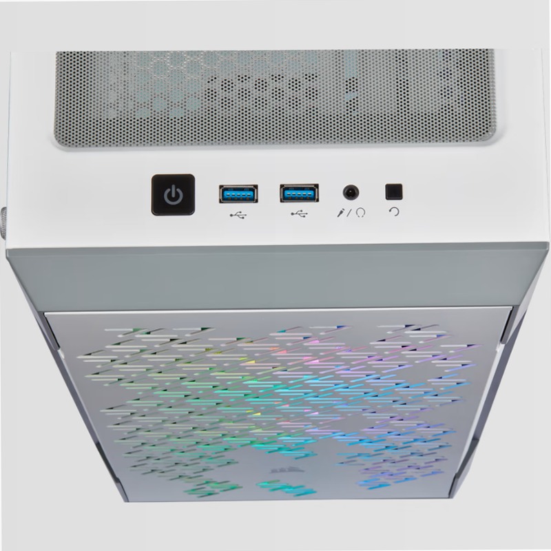 Smart case mid-tower iCUE 220T RGB Airflow con vetro temprato - White