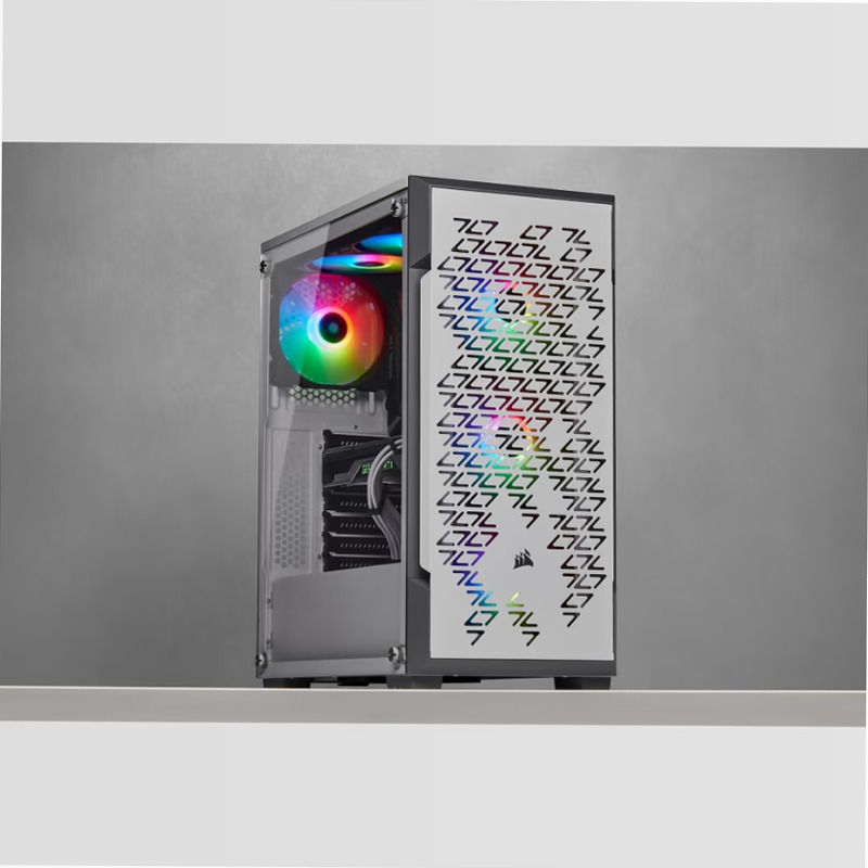 Smart case mid-tower iCUE 220T RGB Airflow con vetro temprato - White