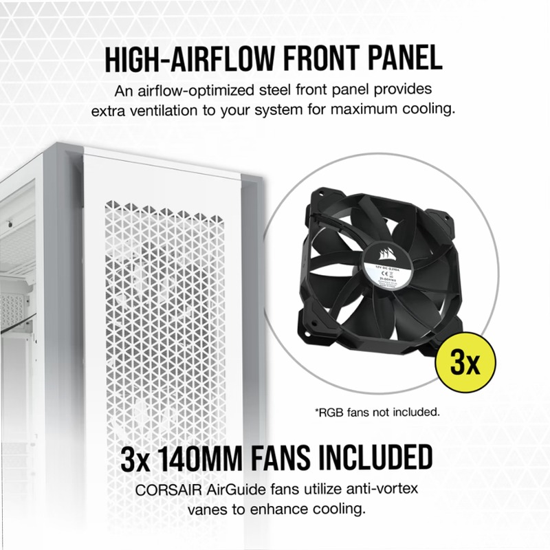 Case PC ATX Full-Tower CORSAIR 7000D AIRFLOW - Bianco 3