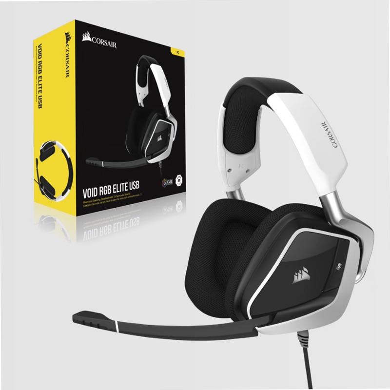 Cuffia Gaming Premium VOID RGB ELITE USB Bianco