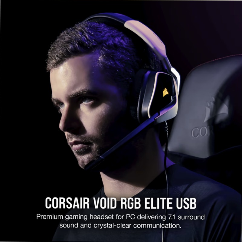 Cuffia Gaming Premium VOID RGB ELITE USB Bianco