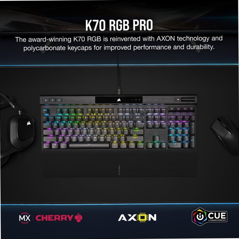Tastiera Gaming K70 RGB PRO - CHERRY MX Red Meccanica