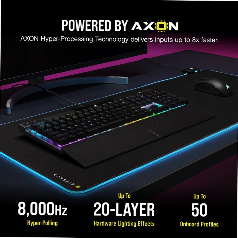 Tastiera Gaming K70 RGB PRO - CHERRY MX Red Meccanica