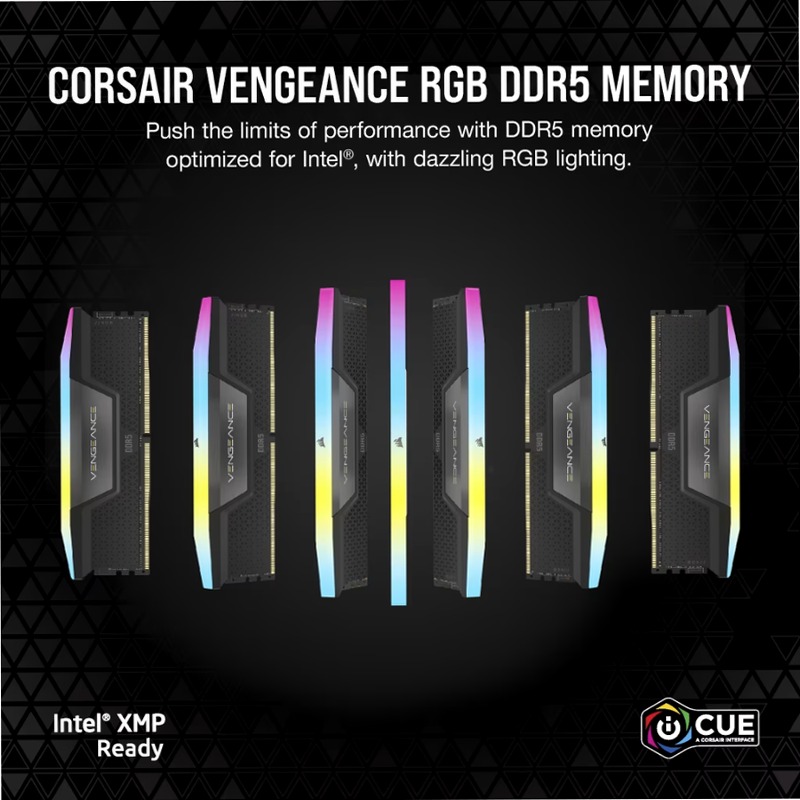 VENGEANCE® RGB 96GB (2x48GB) DDR5 DRAM 6000MT/s