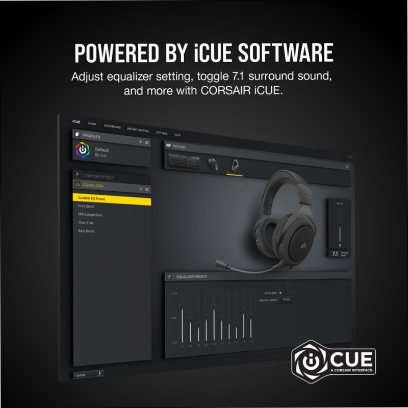 Cuffia Gaming HS60 PRO SURROUND - Giallo