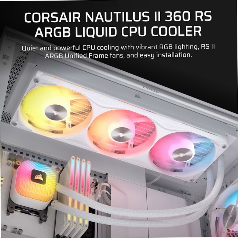 Dissipatore a Liquido NAUTILUS II 360 RS ARGB - Bianco