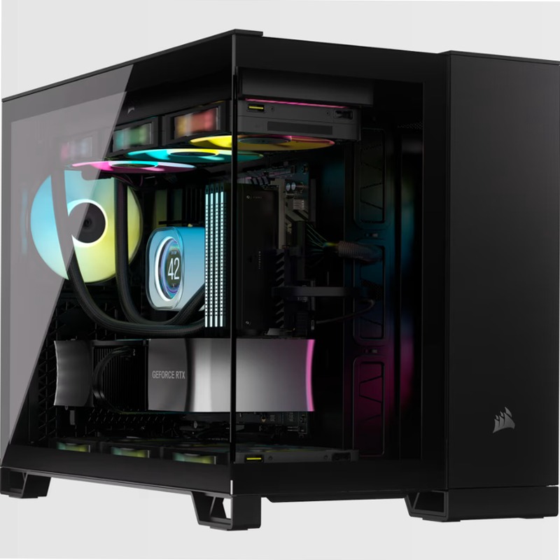 Case PC Mid-Tower a doppia camera 2500X - Nero