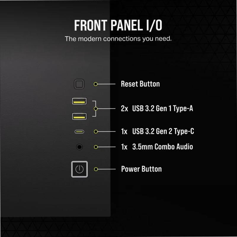 Case PC Mid-Tower a doppia camera 2500X - Nero