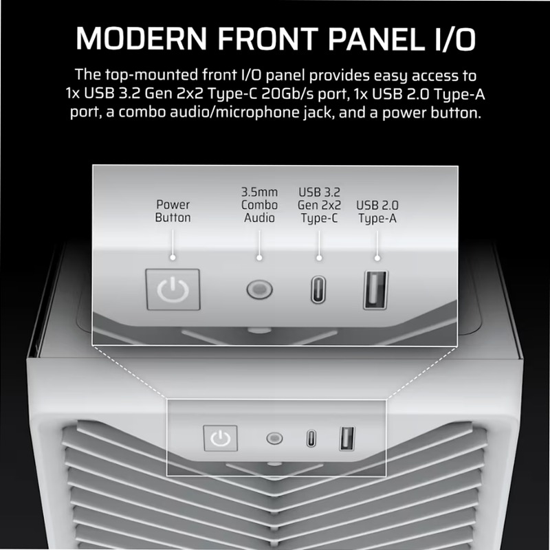 Case PC Mid-Tower 3200D RS - Bianco 8 3