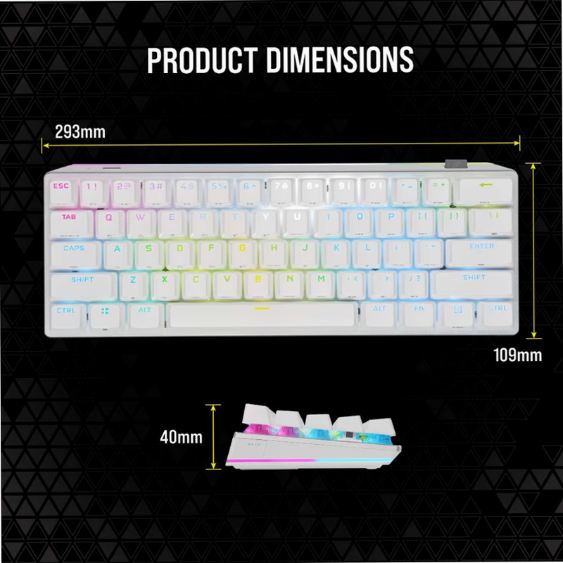 Tastiera K70 PRO MINI WIRELESS - Meccanica, RGB e Velocità Meccanica