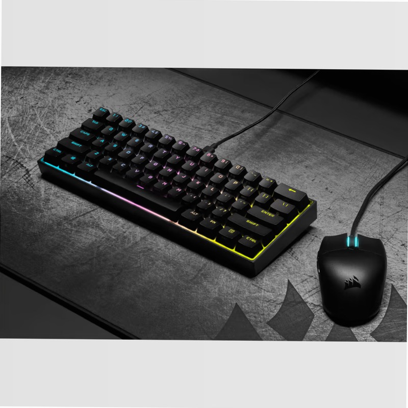 Tastiera gaming meccanica 60% K65 RGB MINI — Cherry MX SPEED — Nero