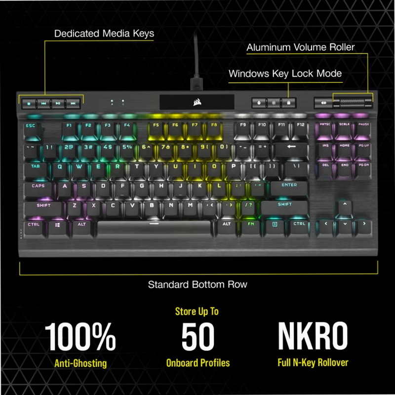Tastiera Gaming K70 RGB TKL CHAMPION SERIES Meccanica