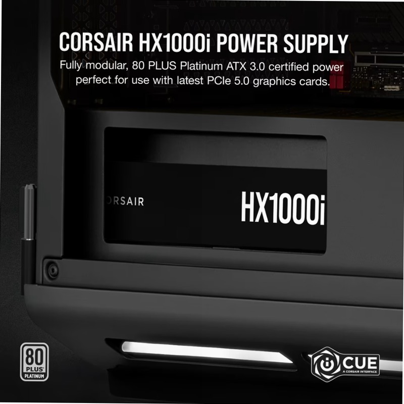 Alimentatore ATX HX1000i interamente modulare