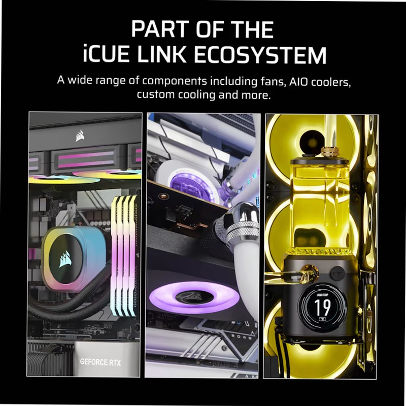 Ventole PWM iCUE LINK RX120 MAX RGB - Bianco 120mm