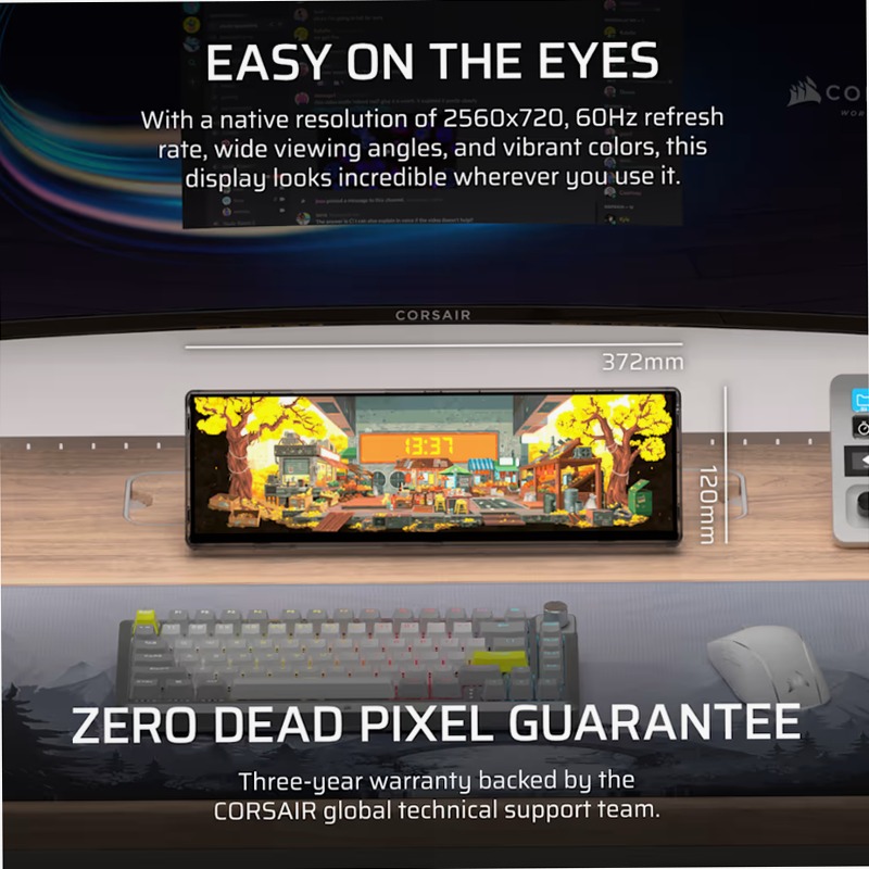 Touchscreen LCD CORSAIR XENEON EDGE da 14,5” - Crystal