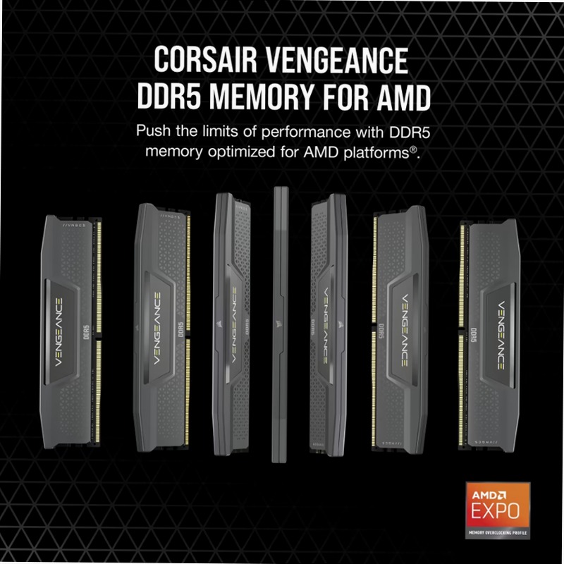 Kit di memoria DRAM DDR5 VENGEANCE 32 GB (2x16 GB) 6400 MT/s CL30 AMD EXPO e Intel XMP