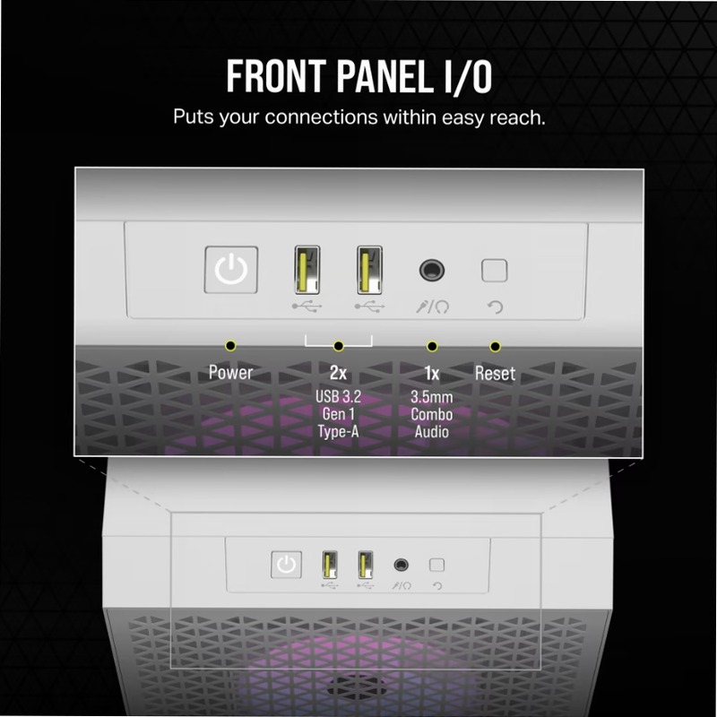Case PC Mid-Tower 3000D RGB AIRFLOW - Bianco