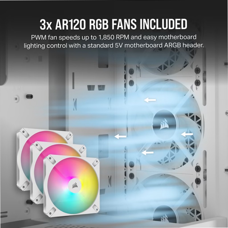 Case PC Mid-Tower 3000D RGB AIRFLOW - Bianco