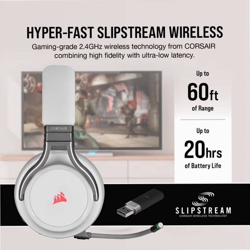 Cuffia Gaming VIRTUOSO RGB Wireless - Bianca