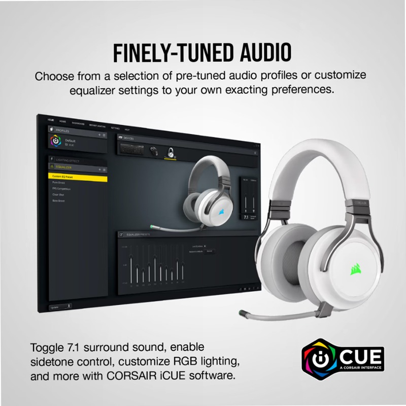 Cuffia Gaming VIRTUOSO RGB Wireless - Bianca